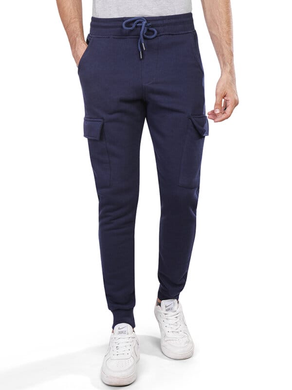 Coup - Solid Jog Pants with Pockets and Drawstring Closure