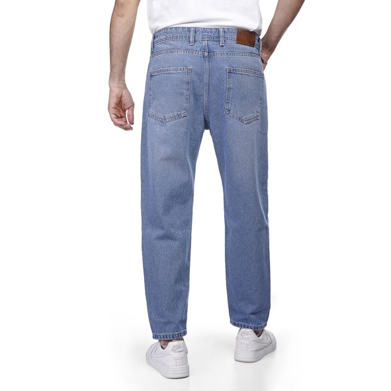 Coup - Wide Leg Mid-Rise Denim Jeans with Pockets and Zipper Closure - Image 2