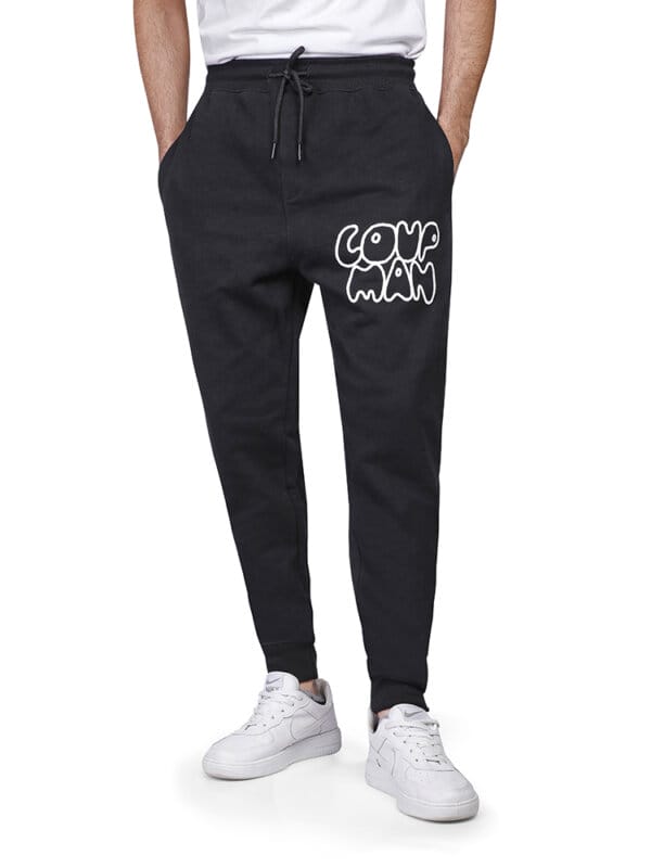 Coup Man Solid Track Pants with Pockets and Drawstring Closure