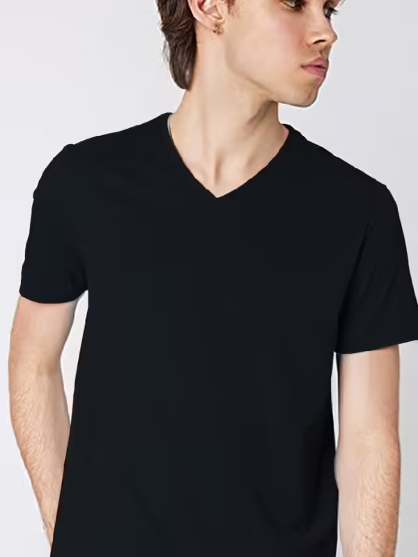 Coup - Plain T-Shirt With V-Neck