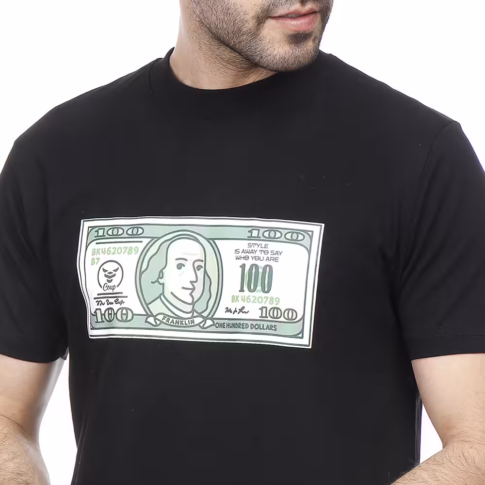 Coup - Dollar Print T-Shirt For Men Coup - Dollar Print T-Shirt For Men