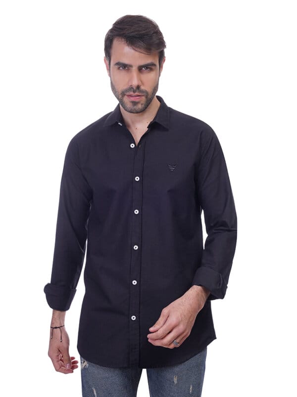 Coup - Solid Shirt with Long Sleeves and Pocket Detail