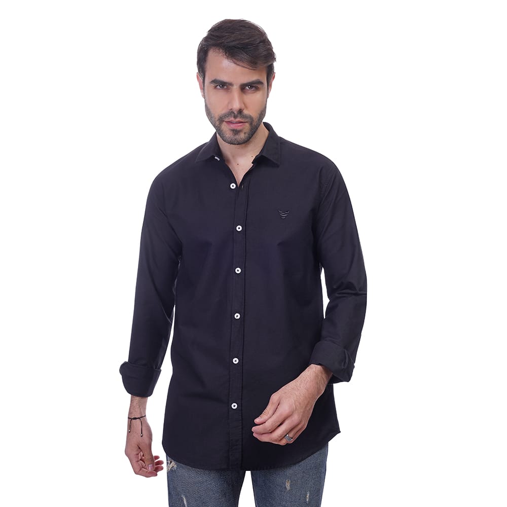 Coup - Solid Shirt with Long Sleeves and Pocket Detail Coup - Solid Shirt with Long Sleeves and Pocket Detail