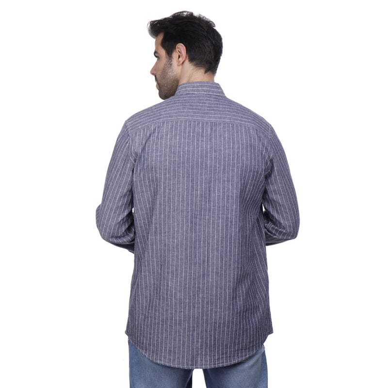 Coup - Vertical Stripe Button Down Shirt - Image 2