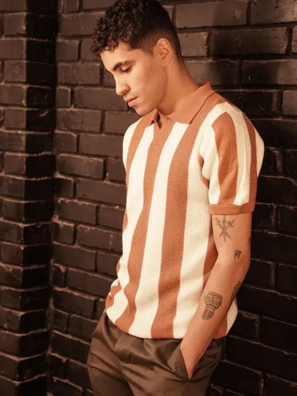 Coup - Woven Polo-Shirt with Short Sleeves