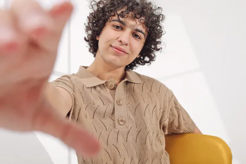 قميص بولو منسوج رجالي