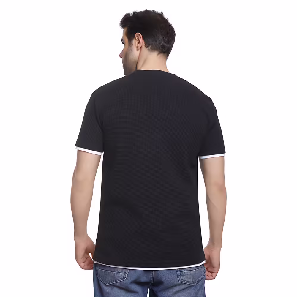 Coup - Texture Solid T-Shirt For Men Coup - Texture Solid T-Shirt For Men - Image 2