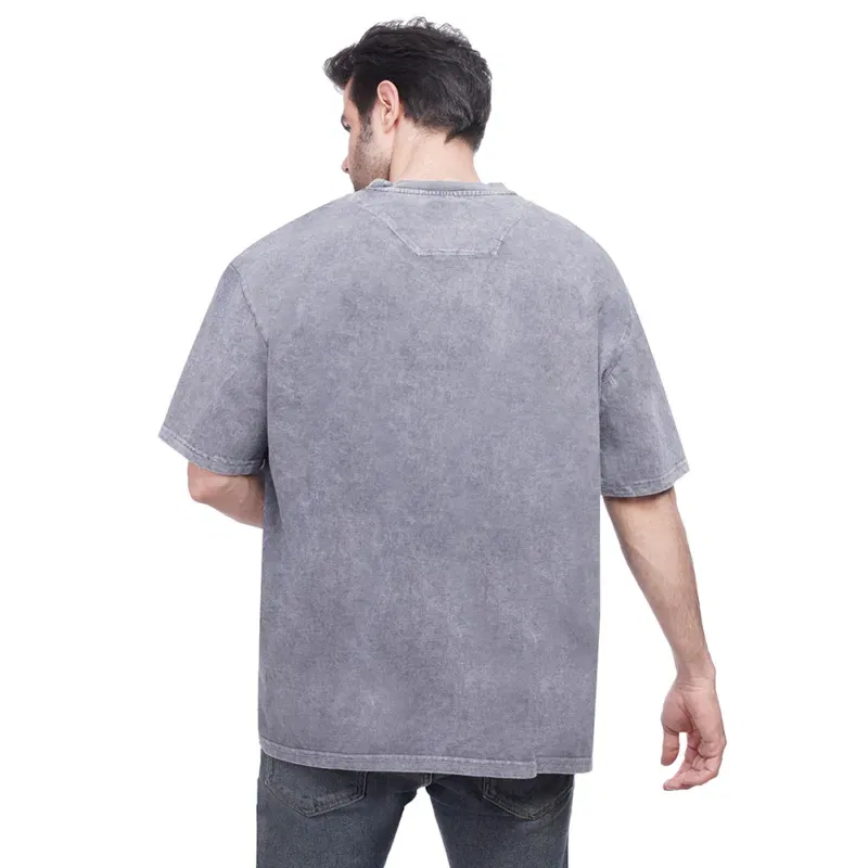 Coup - Solid Wached T-Shirt for Men - Image 2