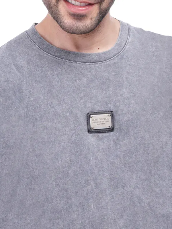Coup - Solid Wached T-Shirt for Men