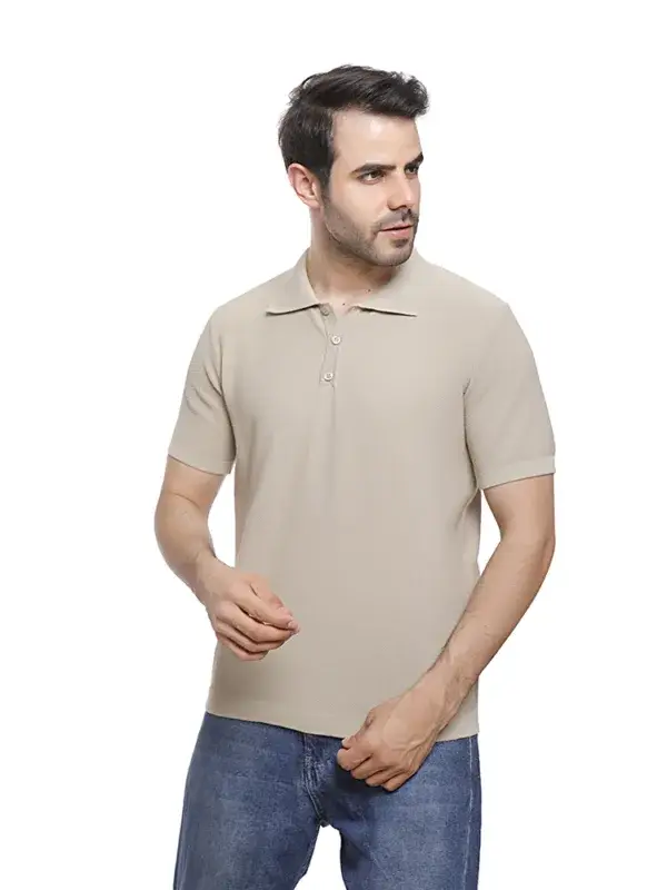 Coup - Solid Polo-shirt with Short Sleeves