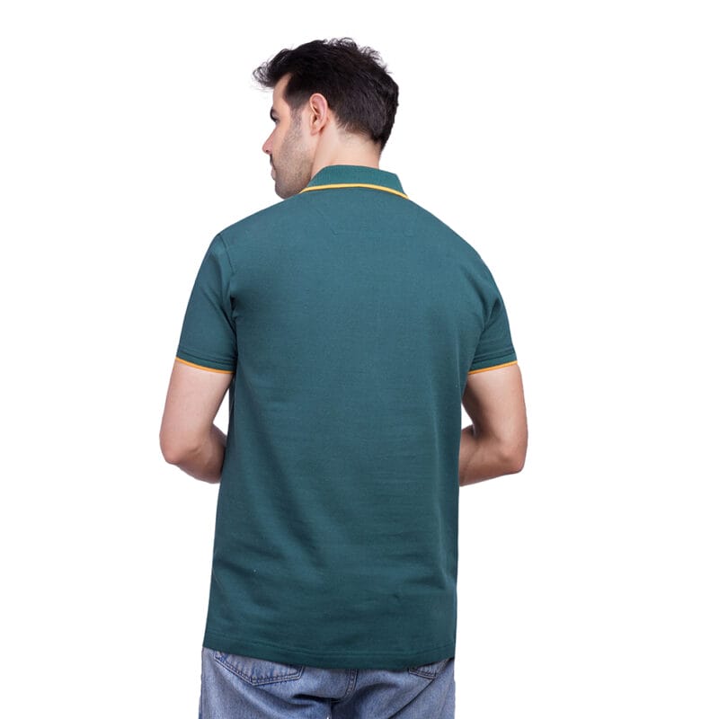 Coup - Solid Polo-shirt with Short Sleeves - Image 2