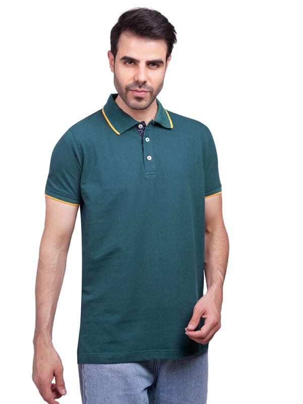 Coup - Solid Polo-shirt with Short Sleeves