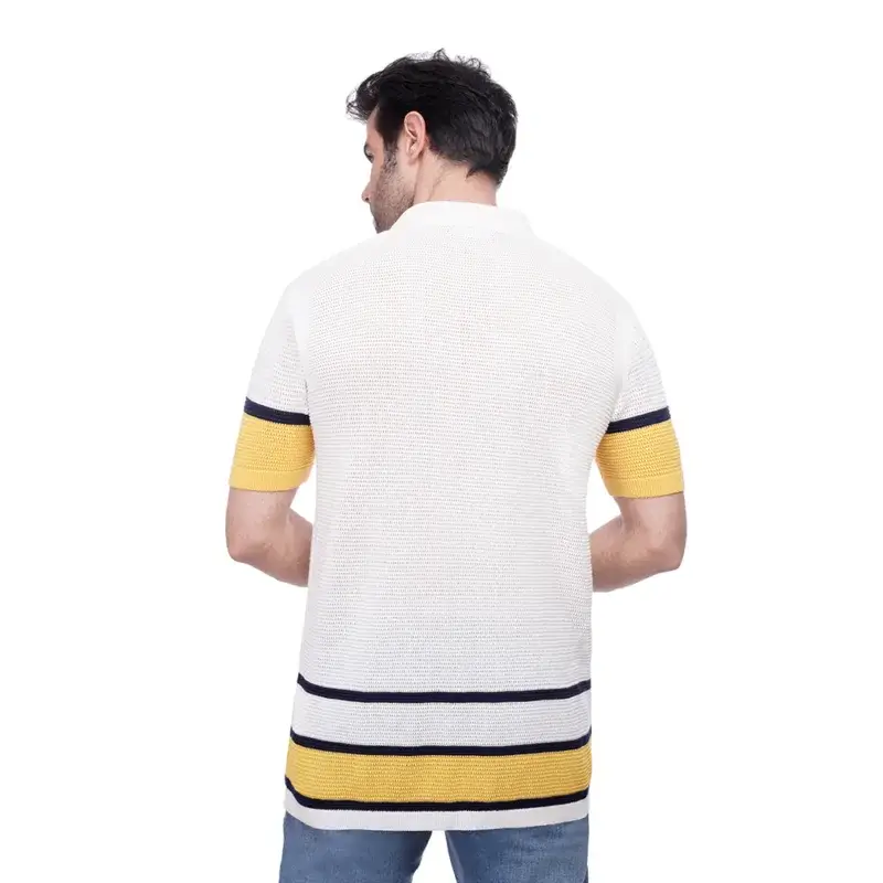 Coup - Stripped Polo-Shirt with Short Sleeves - Image 2