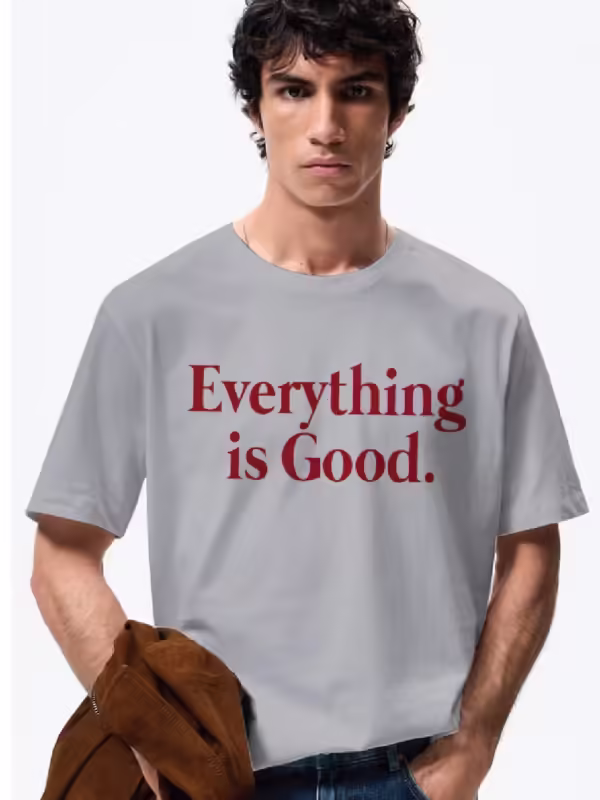 Coup - Text Print T-Shirt with Short Sleeves