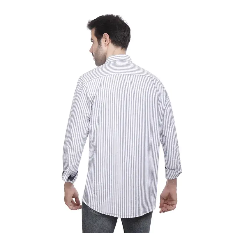 Coup - Vertical Stripe Button Down Shirt - Image 2