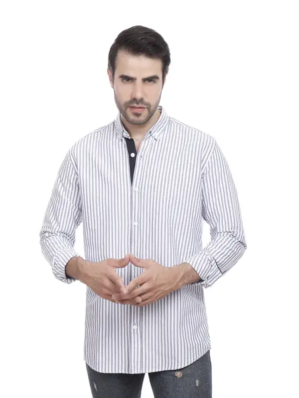 Coup - Vertical Stripe Button Down Shirt