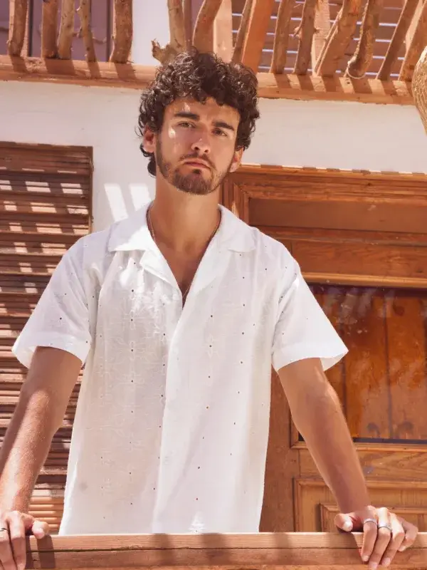 Coup - Shirt With Cutwork Embroidery
