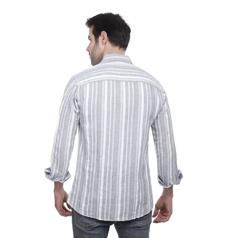 Coup - Vertical Stripe Button Down Shirt - Image 2