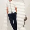 قميص بولو منسوج للرجال من كوب