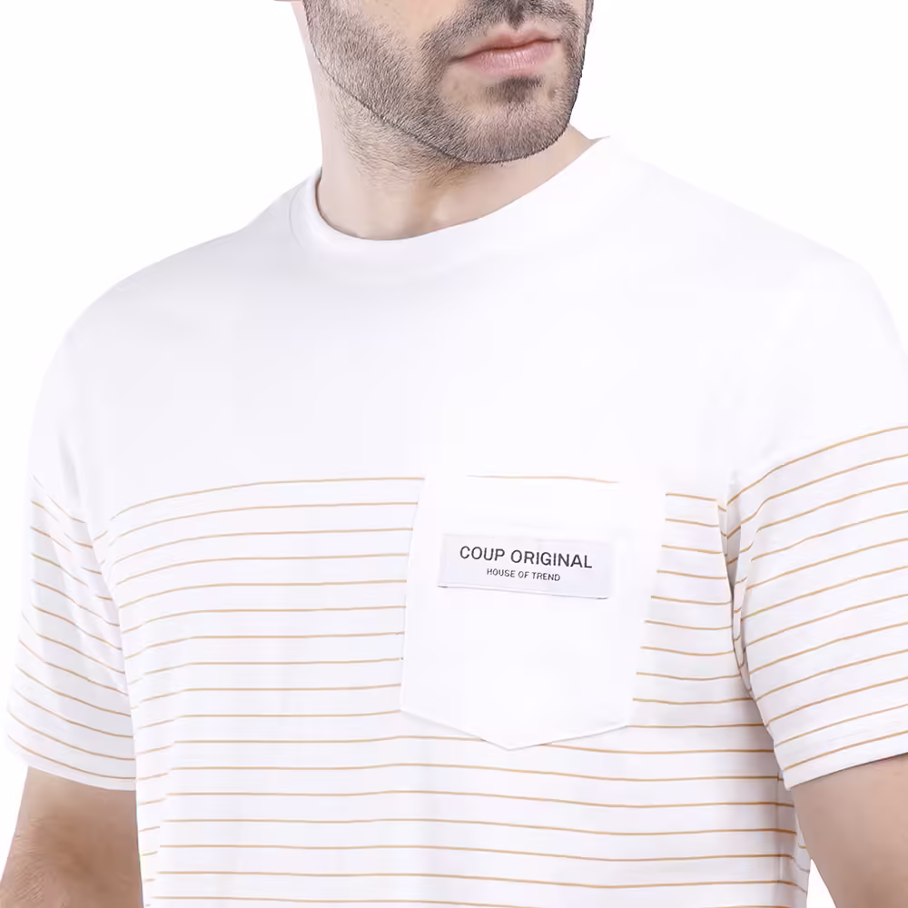 Coup - Striped T-Shirt With Short Sleeves Coup - Striped T-Shirt With Short Sleeves