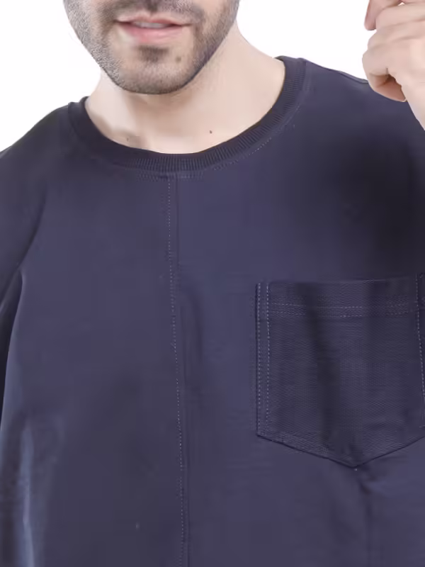 Coup - Texture Solid T-Shirt For Men with Pocket