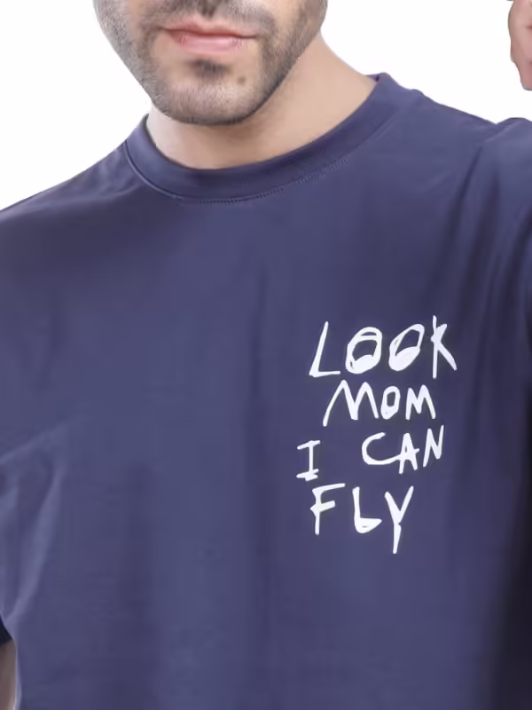 Coup - Text Print T-Shirt with Short Sleeves