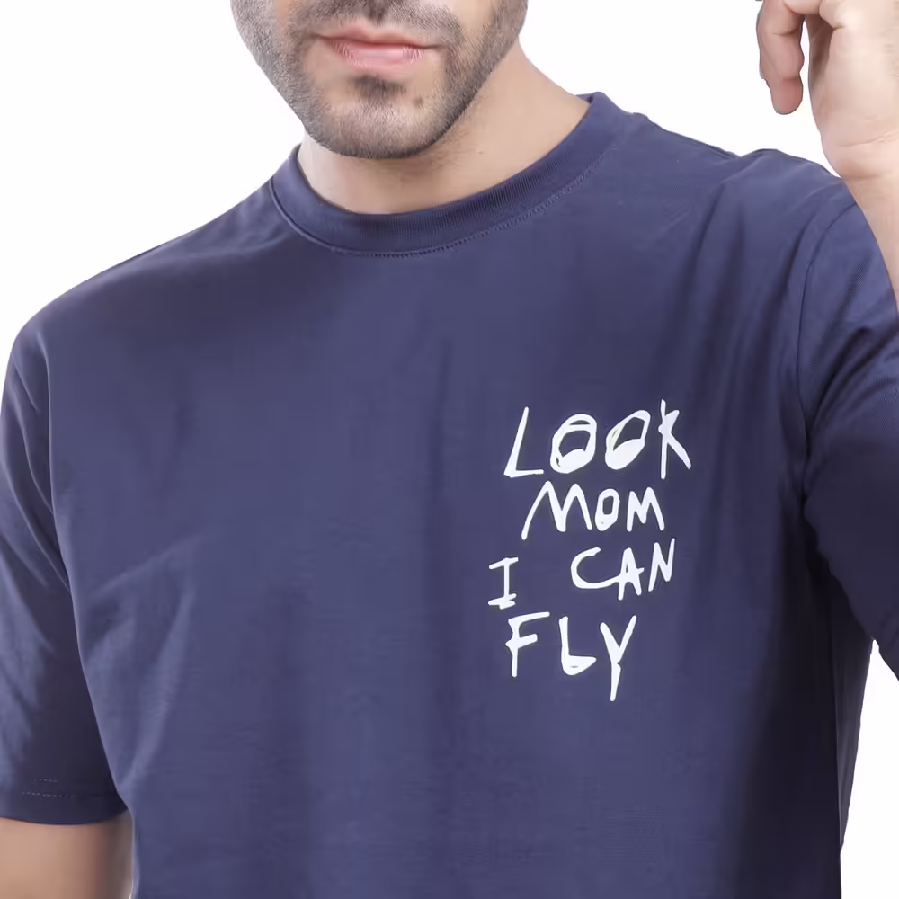 Coup - Text Print T-Shirt with Short Sleeves Coup - Text Print T-Shirt with Short Sleeves