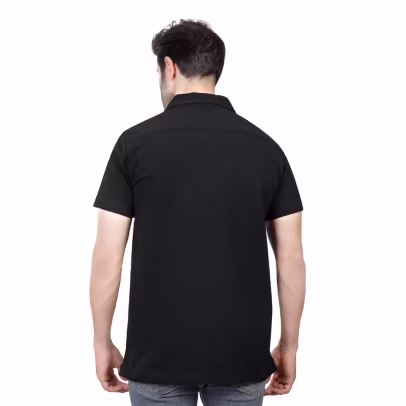 Coup - Solid Polo-Shirt with Short Sleeves - Image 2