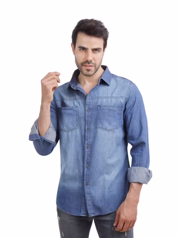 Coup - Denim Shirt With Long Sleeves