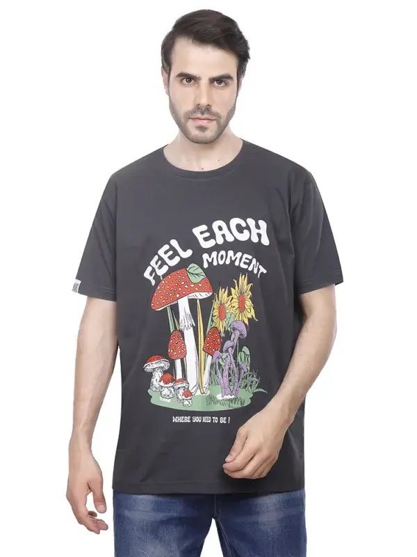 Coup Collection Original Crew Neck Printed T-Shirt - Relaxed Fit, Short Sleeve