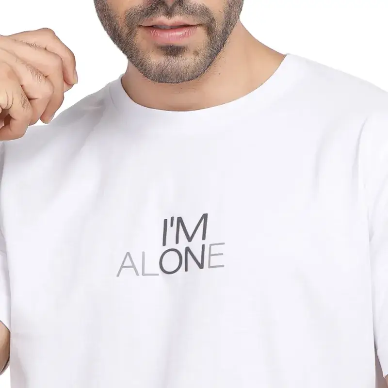 Coup Collection - Text Print T-Shirt with Short Sleeves