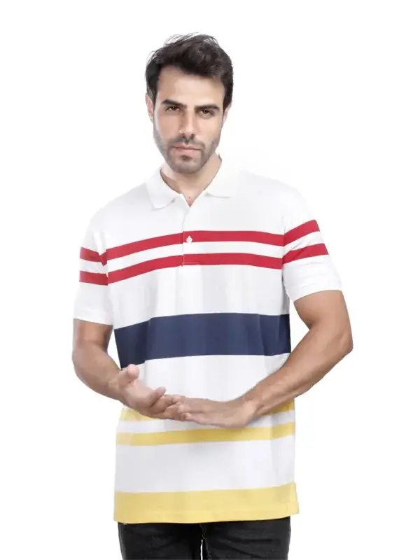 Coup Collection - Men’s Striped Polo Shirt Regular Fit