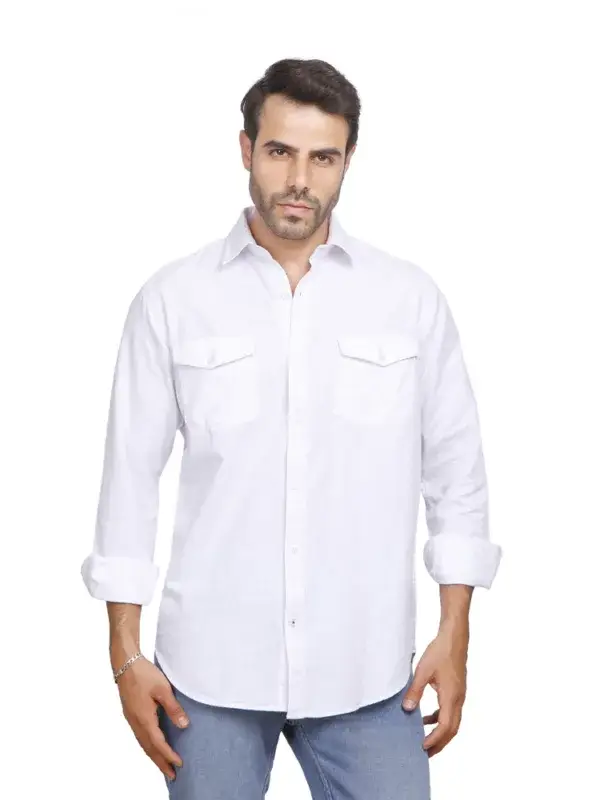 Men's Shirt with Two Flap Pockets