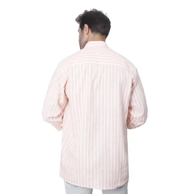 Coup - Modern Regular Fit Striped Men's Shirt - Long Sleeve Collar, Buttoned - Image 2