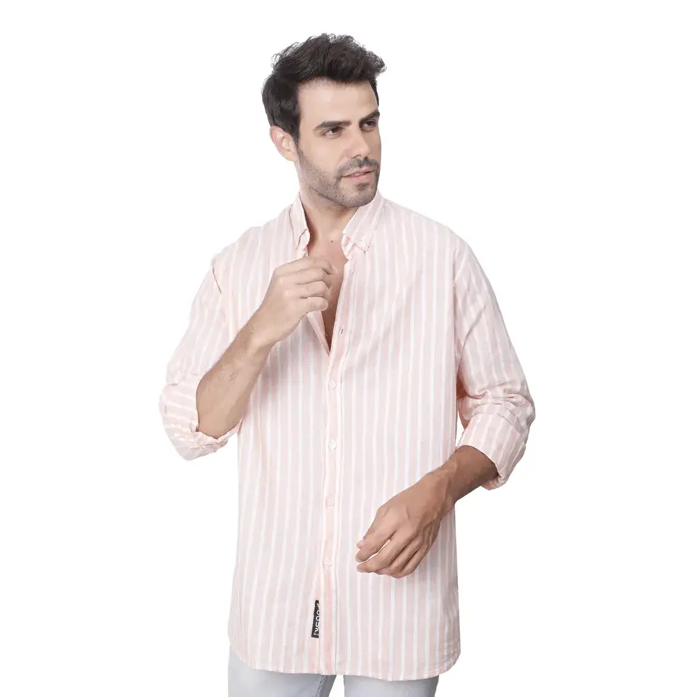 Coup - Modern Regular Fit Striped Men's Shirt - Long Sleeve Collar, Buttoned Coup - Modern Regular Fit Striped Men's Shirt - Long Sleeve Collar, Buttoned