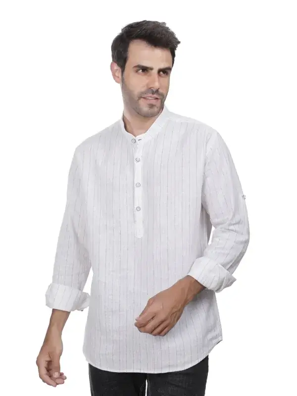 Coup - Regular Fit Dressing Mandarin Collar Shirt