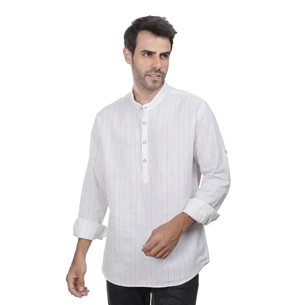Coup - Regular Fit Dressing Mandarin Collar Shirt Coup - Regular Fit Dressing Mandarin Collar Shirt