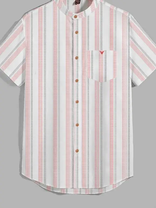 Coup - Men's Linen Regular Fit Shirt Shirt with Short Sleeves