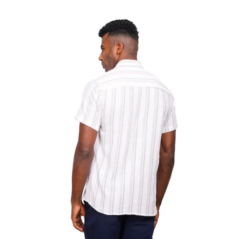 Coup - Men's Linen Regular Fit Shirt Shirt with Short Sleeves - Image 2
