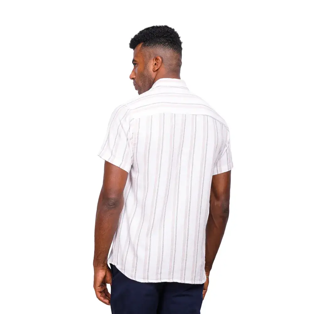 Coup - Men's Linen Regular Fit Shirt Shirt with Short Sleeves Coup - Men's Linen Regular Fit Shirt Shirt with Short Sleeves - Image 2