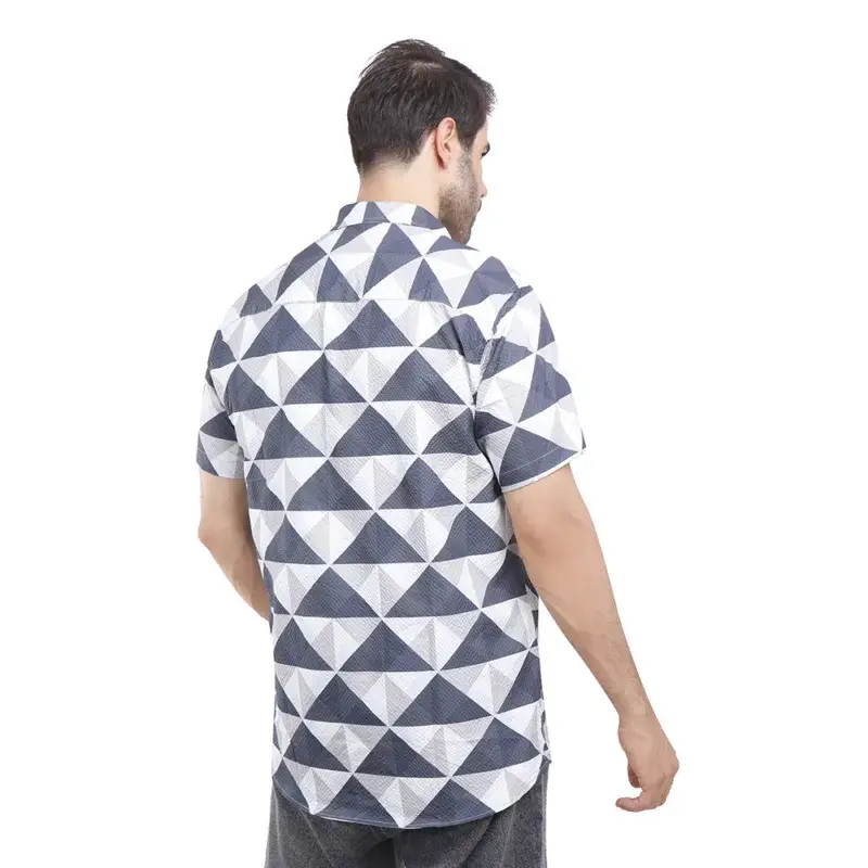 Coup - Men's Texture Shirt with Short Sleeve - Image 2