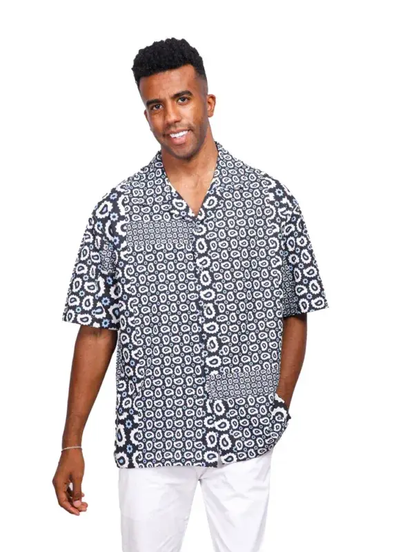 Coup - Men’s Full Covered Shirt with Short Sleeve