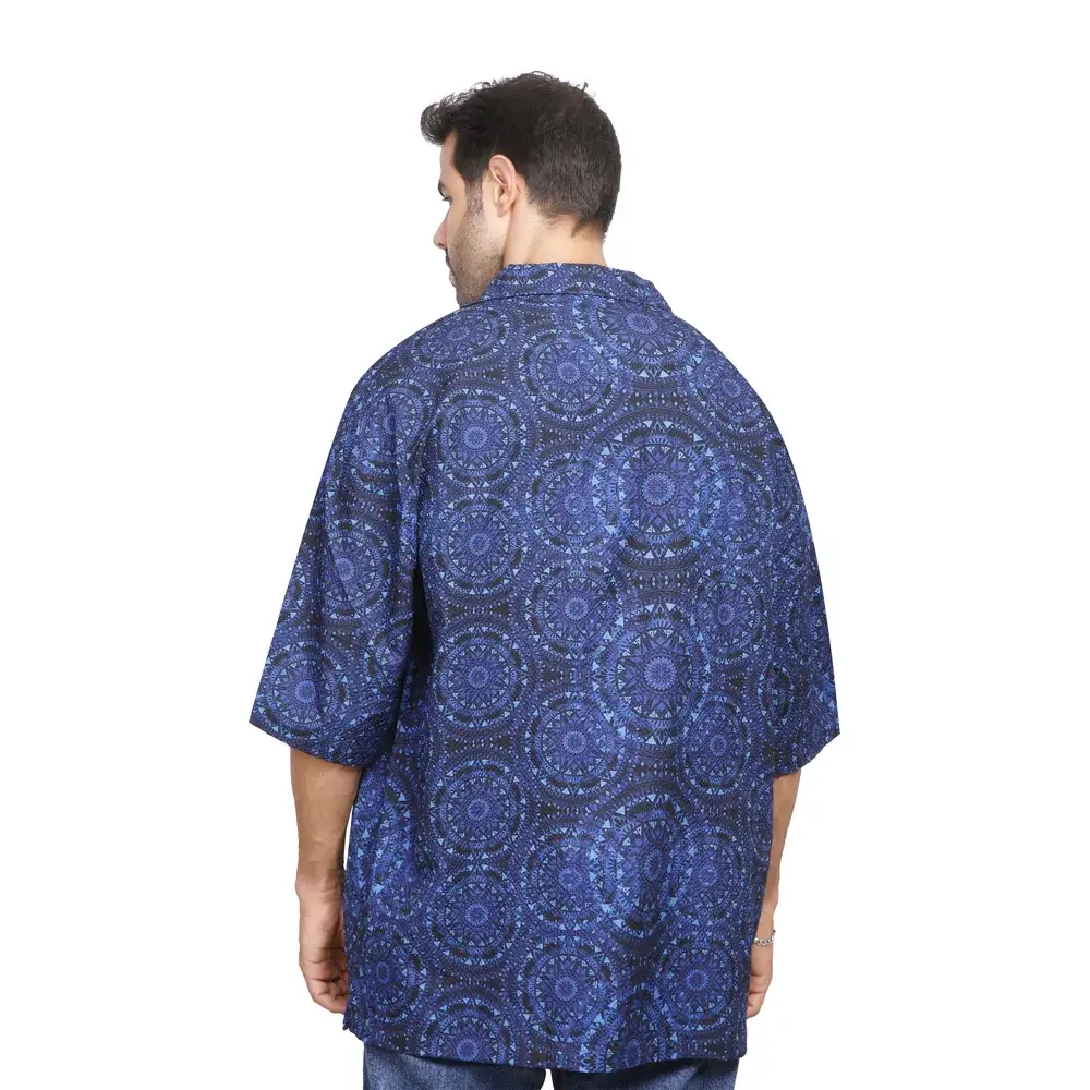 Coup - Blue Full Covered Shirt with Short Sleeve Coup - Blue Full Covered Shirt with Short Sleeve - Image 2