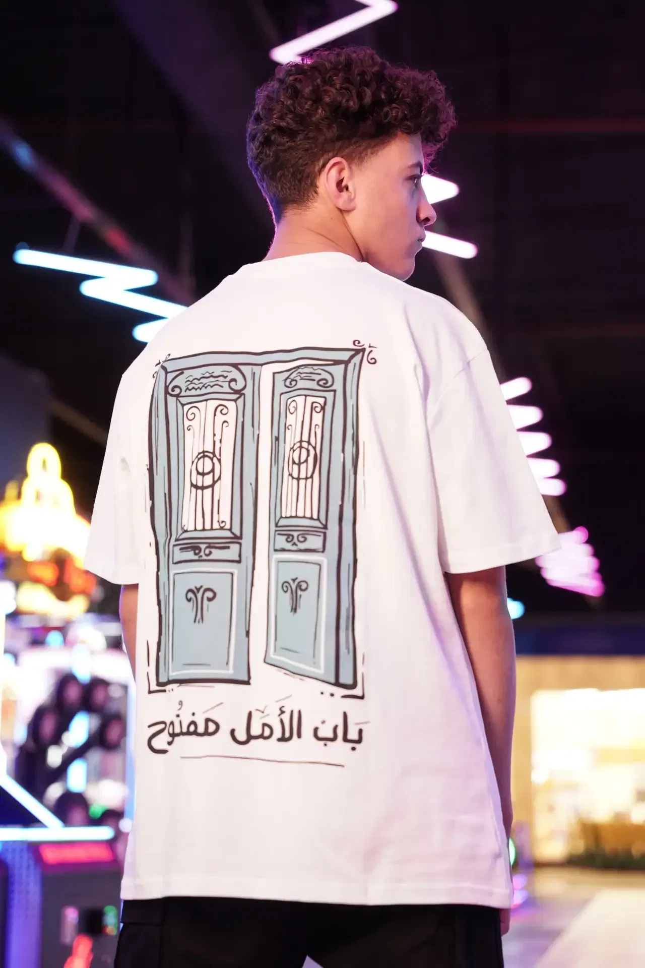 Coup - Text Print T-Shirt with Short Sleeves Coup - Text Print T-Shirt with Short Sleeves - Image 2