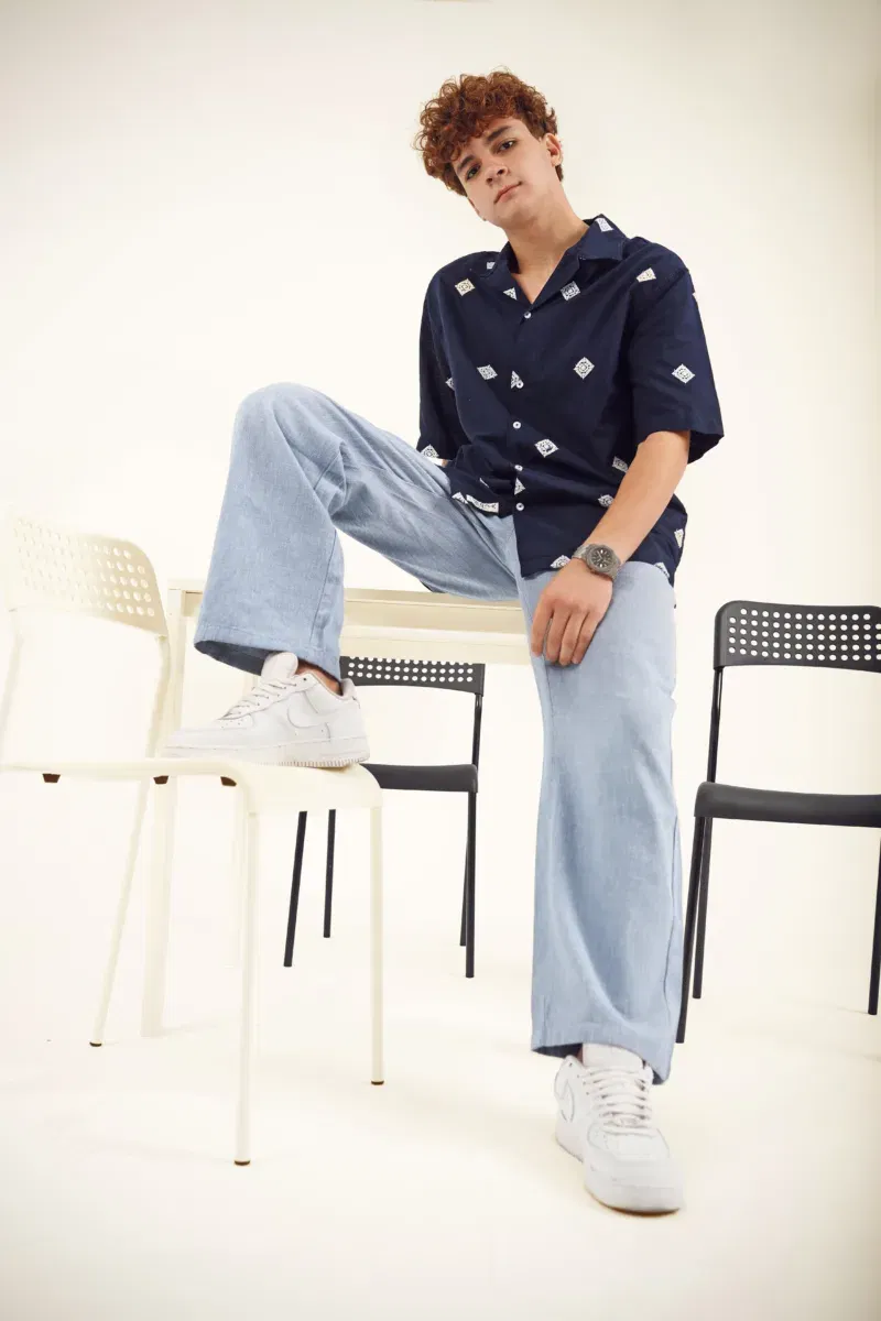 Coup - Folded Linen Shirt with Short Sleeve