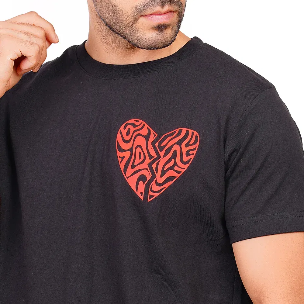 Coup - Heart Printed T-shirt With Short Sleeves Coup - Heart Printed T-shirt With Short Sleeves - Image 2