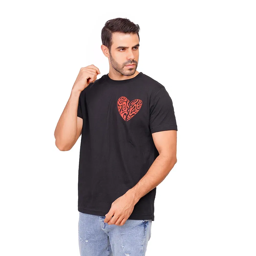 Coup - Heart Printed T-shirt With Short Sleeves Coup - Heart Printed T-shirt With Short Sleeves