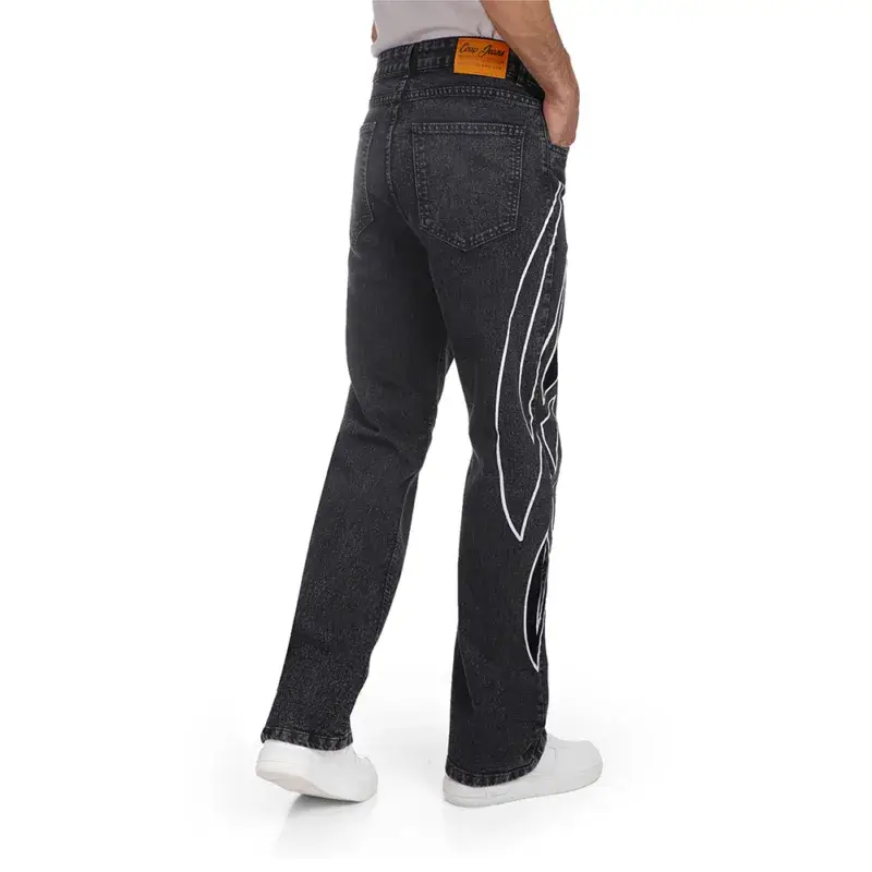 Coup - StreetWear Loose Jeans - Wide Leg, Printed Relaxed Fit - Image 2