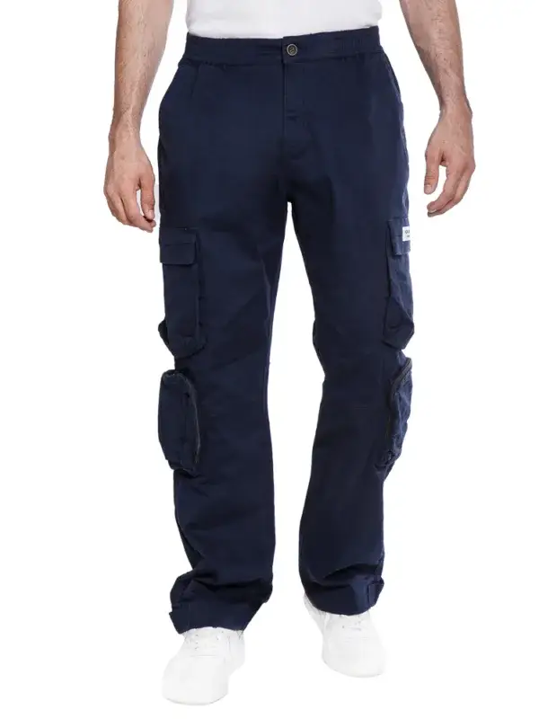 Baggy Fabric Summer Trousers - Elastic Waist
