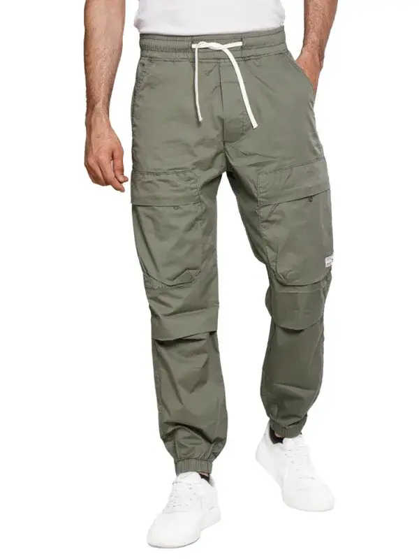 Baggy Fabric Summer Trousers - Elastic Waist
